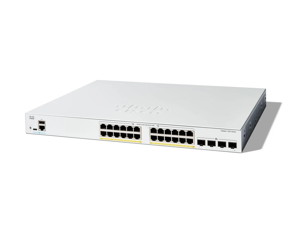 Cisco C1200-24FP-4X – Switch Catalyst 1200 24 Porte GbE PoE+ (375W) con 4 Uplink 10G SFP+