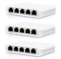 Ubiquiti USW-FLEX-MINI-3 – Kit 3 Switch UniFi Flex Mini 5 Porte GbE Gestito L2 con PoE