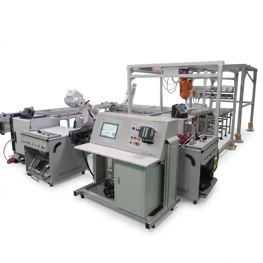 DLRB-541D – Sistema di Confezionamento e Movimentazione Caramelle con Robot Industriale per Formazione MPS