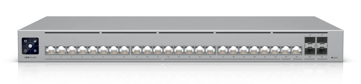 Ubiquiti USW-Pro-HD-24 – Switch UniFi Pro HD 24 Layer 3 con 22 Porte 2.5G, 2 Porte 10G e 4 SFP+