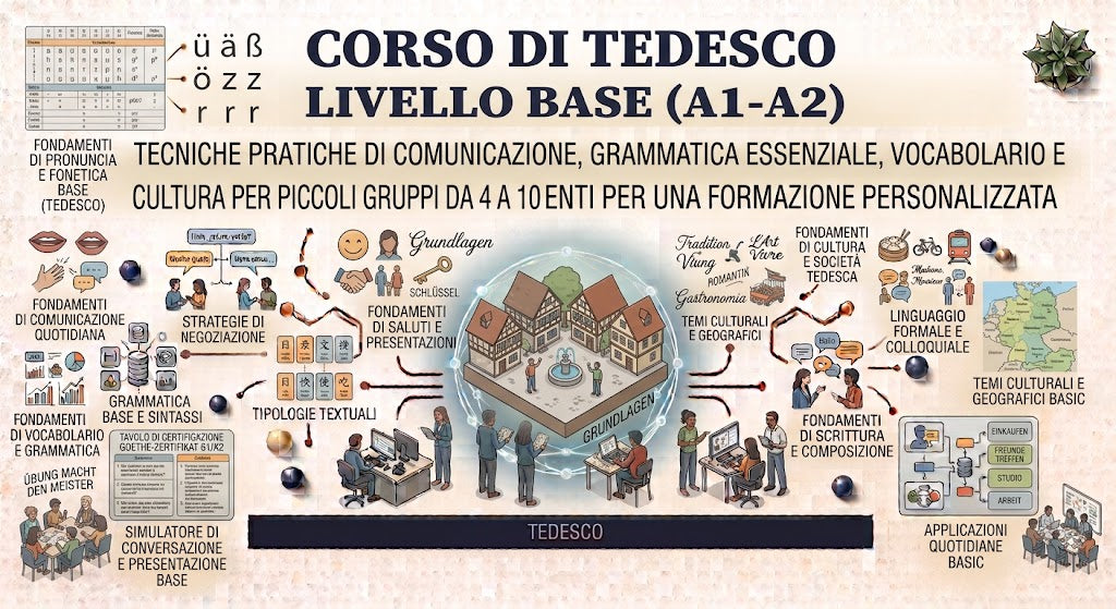 CORSO TEDESCO BASE DA 4 A 10 STUDENTI