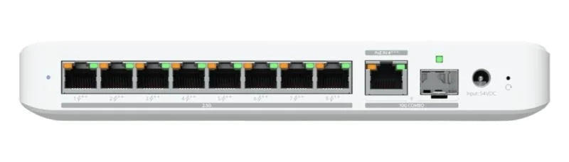 Ubiquiti USW-Flex-2.5G-8-PoE – Switch UniFi Flex 2.5G con 8 Porte PoE+ e Montaggio a Parete
