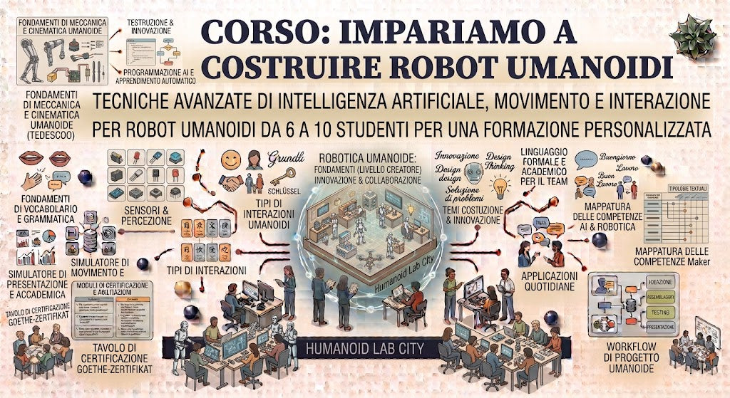 CORSO ROBOTICA UMANOIDE DA 6 A 10 STUDENTI