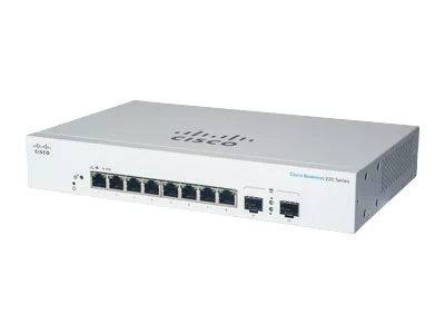 Cisco CBS220-8T-E-2G-EU – Switch Smart 8 Porte GbE con 2 Uplink 1G SFP e Alimentatore Esterno
