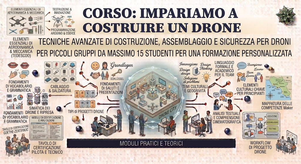 CORSO IMPARIAMO A COSTRUIRE UN DRONE MASSIMO 15 STUDENTI