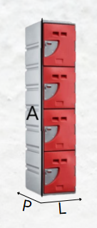 Armadietto a 4 Singola Colonna