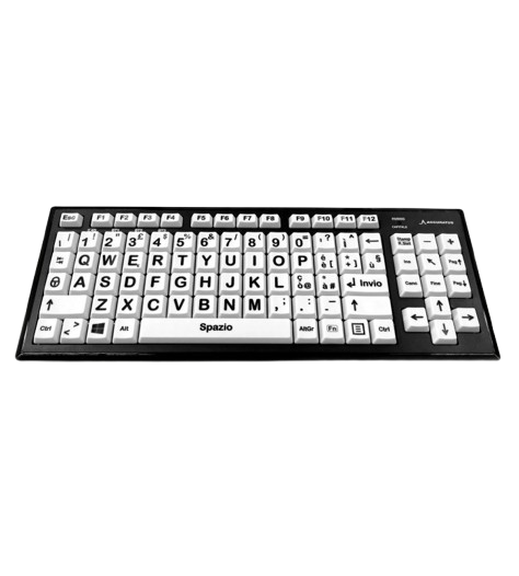 QueenKey B/N - Bluetooth & RF - Tastiera semplificata