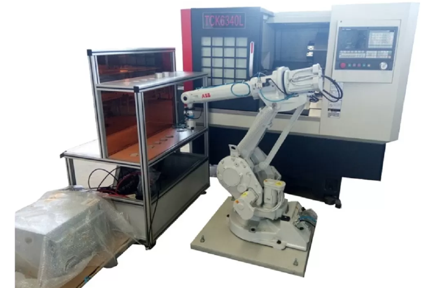 Sistema di Addestramento per la Lavorazione Robotizzata Industriale e Macchina CNC DLRB-1410A