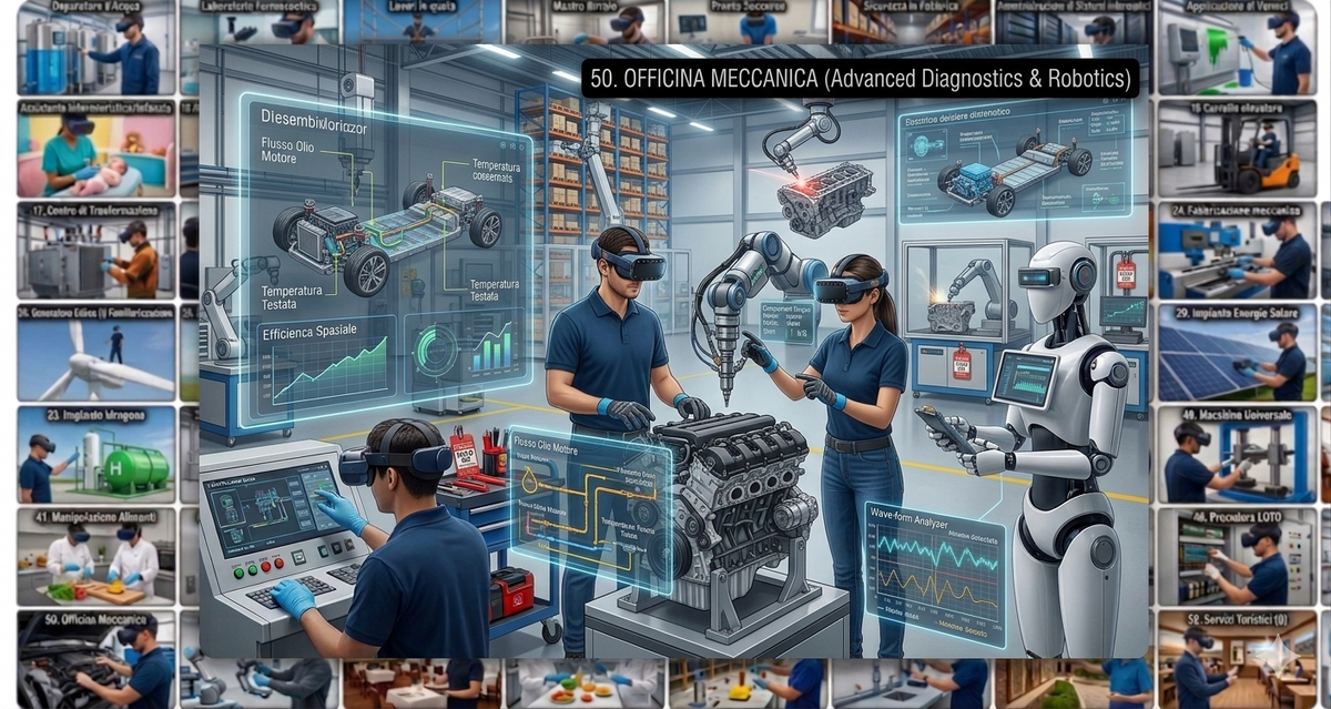 Simulatore per la formazione professionale in VR - Revisione e Officina Meccanica
