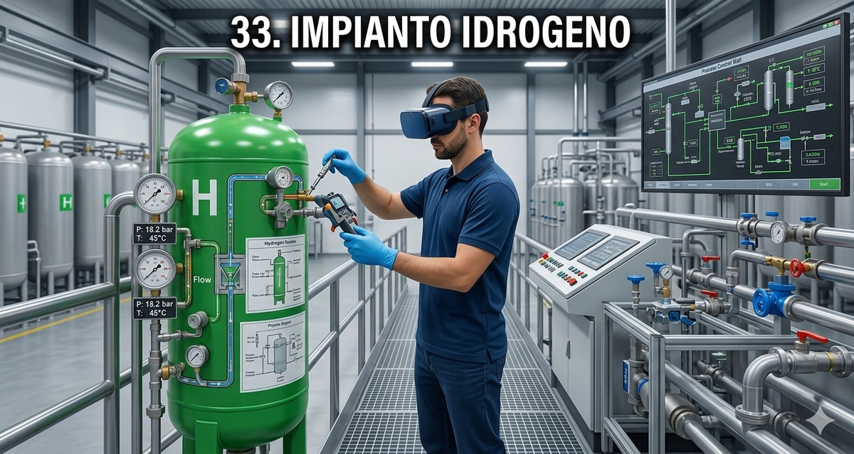Simulatore per la formazione professionale in VR - Impianto di Produzione di Idrogeno (Elettrolisi)