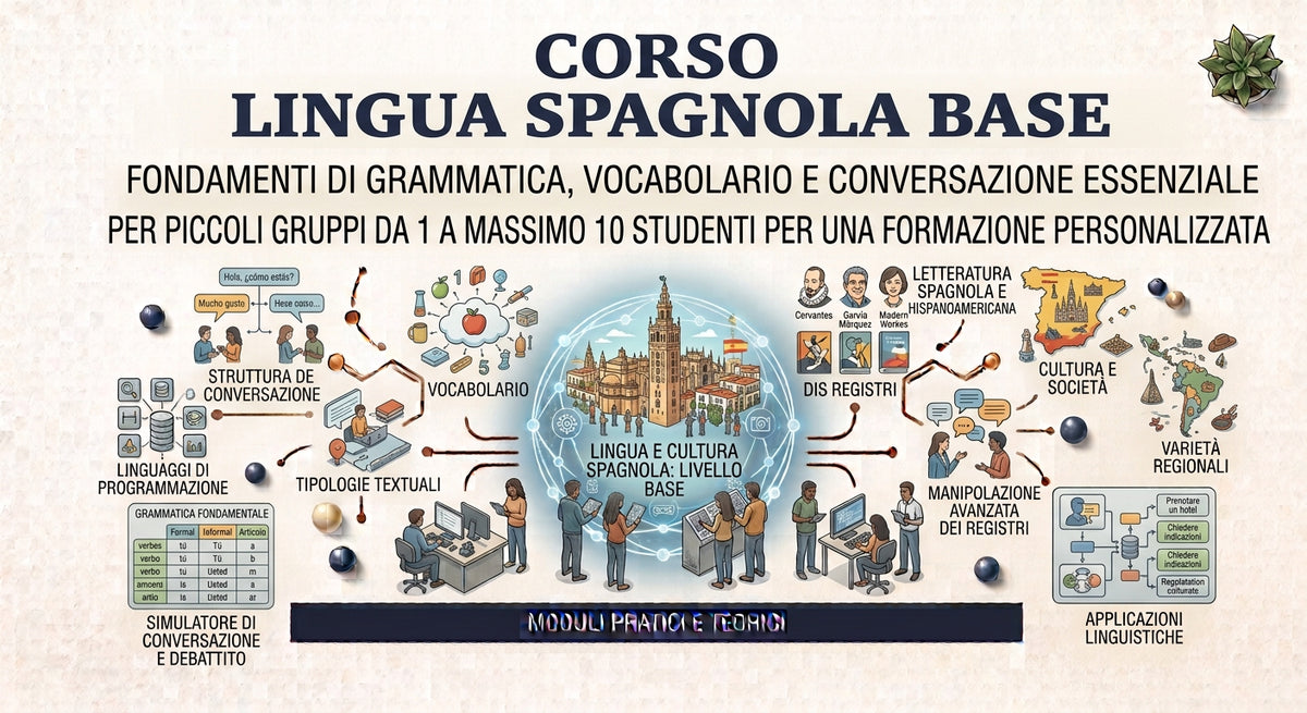 CORSO LINGUA SPAGNOLA BASE MASSIMO 10 STUDENTI