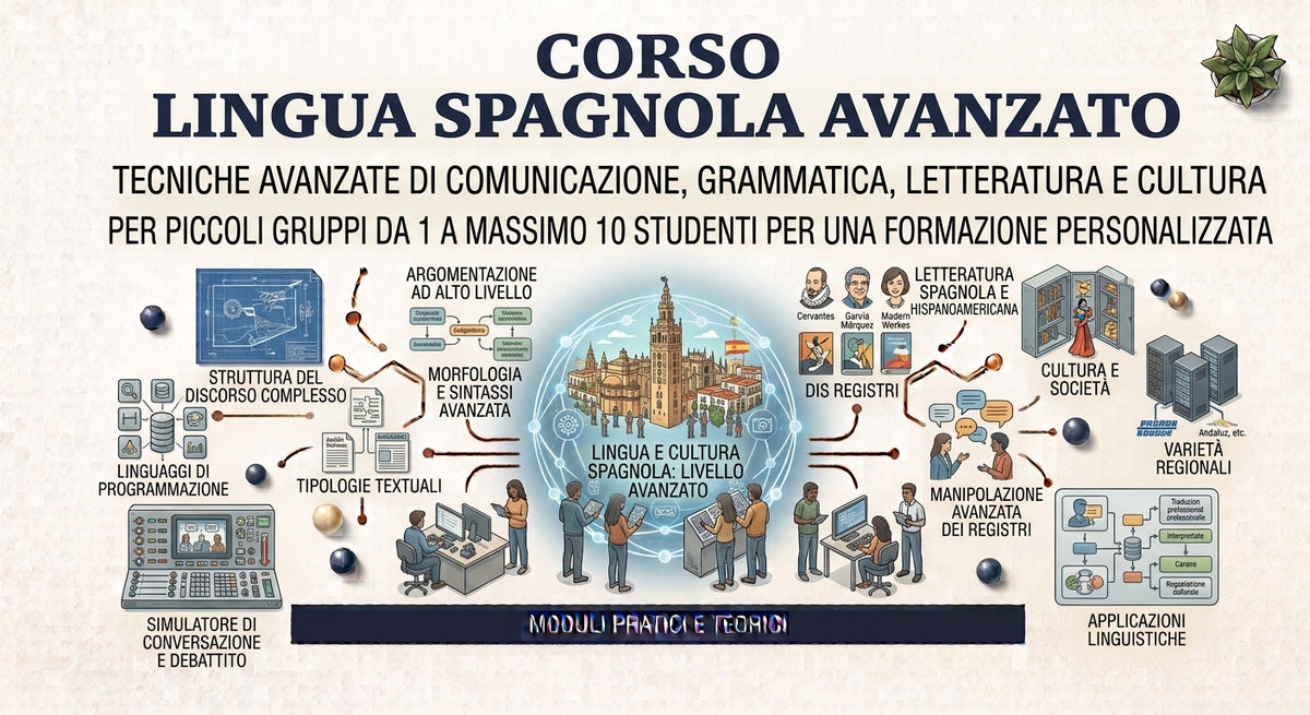 CORSO LINGUA SPAGNOLA AVANZATO MASSIMO 10 STUDENTI