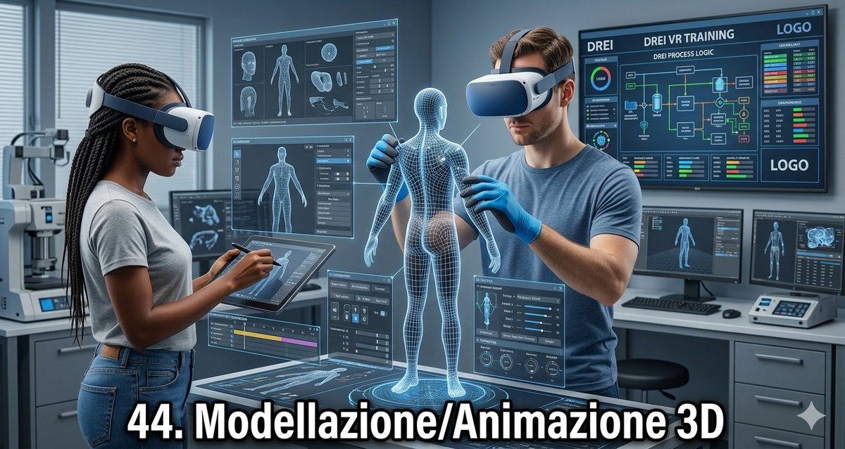 Simulatore per la formazione professionale in VR - Modellazione e Animazione 3D