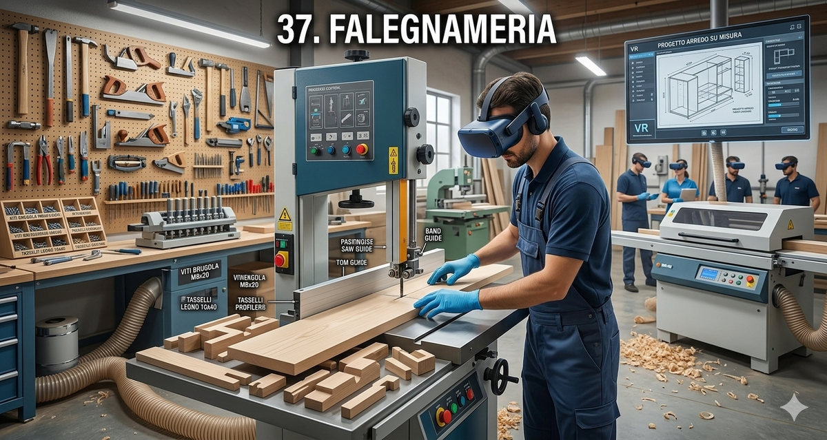 Simulatore per la formazione professionale in VR - Laboratorio di Falegnameria.