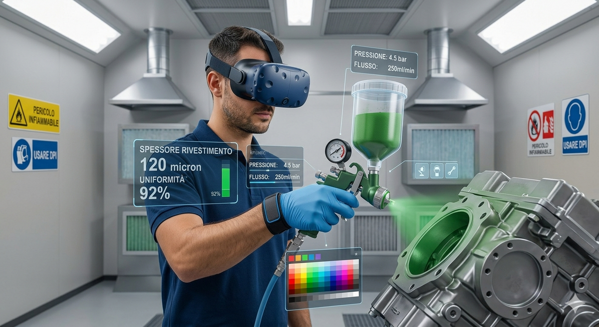 Simulatore per la formazione professionale in VR - Applicazione di Vernici e Rivestimenti