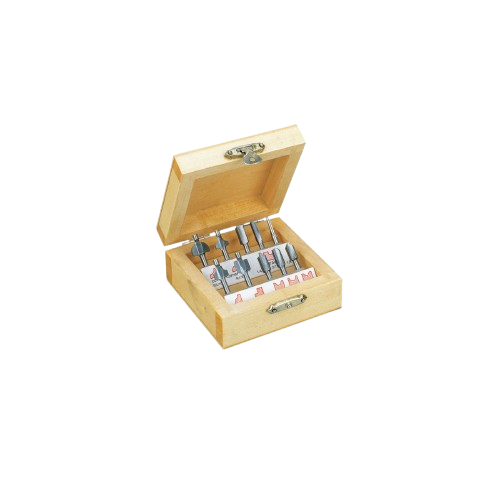 Serie di 10 frese a profilo per legno
