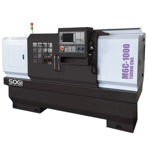Tornio cnc ad autoapprendimento sogi m6c -1000 460x1000 mm - controllo numerico siemens 808d