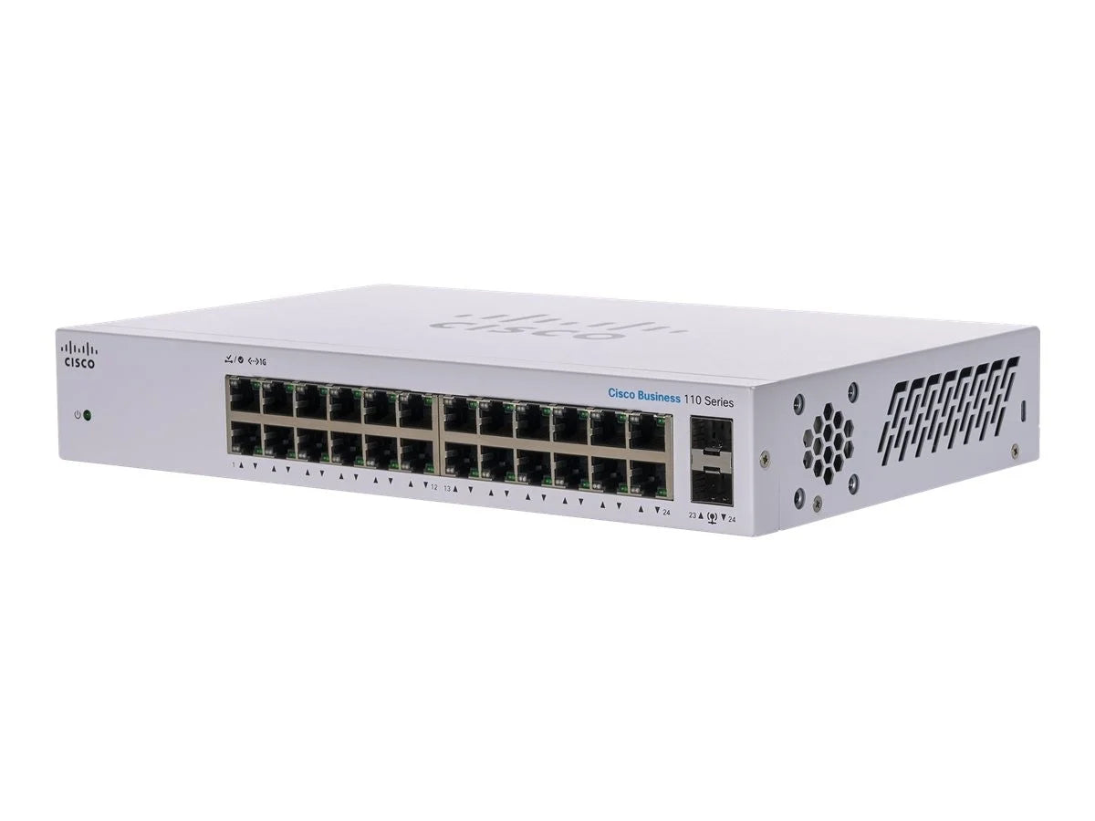 Cisco CBS110-24T-EU – Switch Non Gestito 24 Porte GbE con 2 Uplink SFP Condivisi