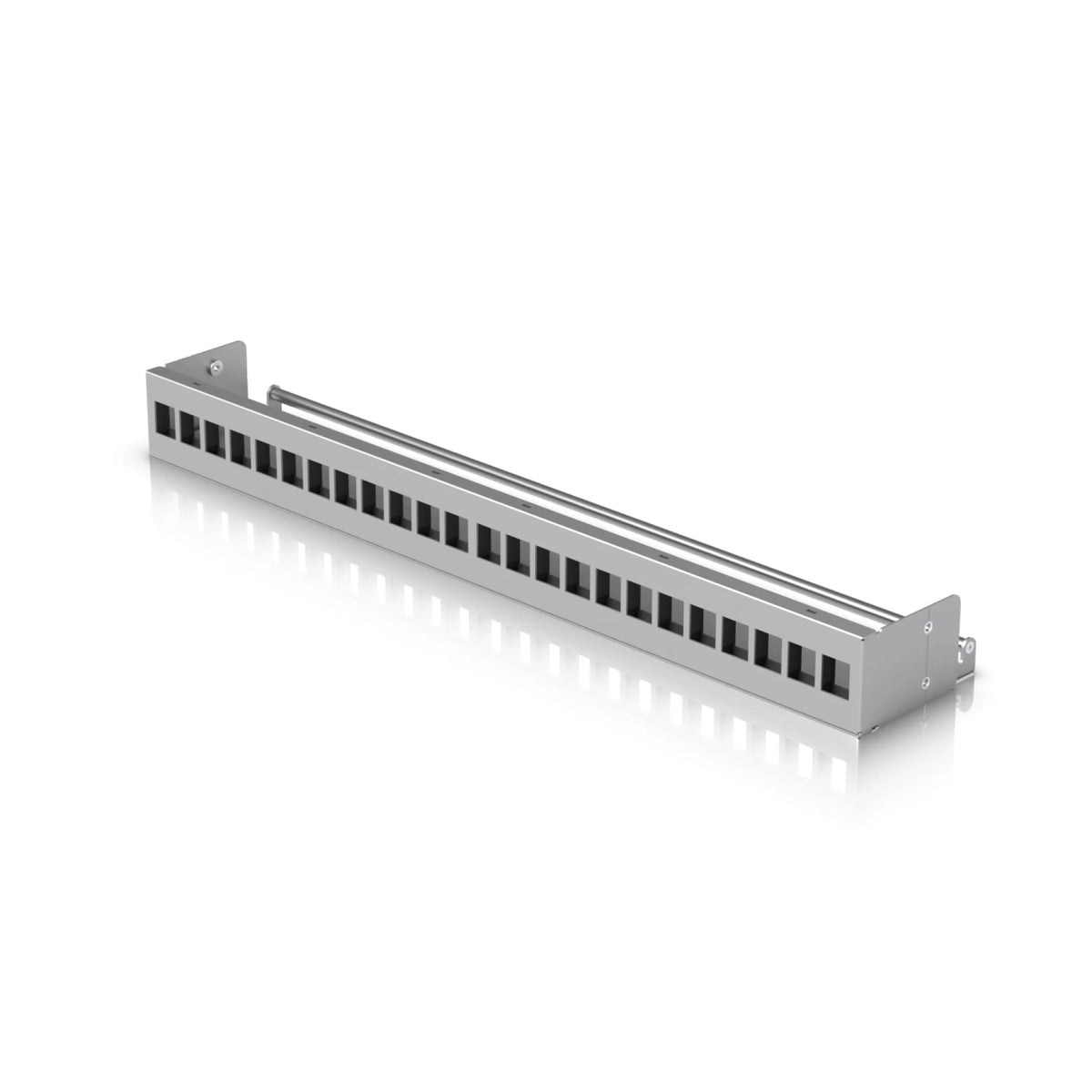 Ubiquiti UACC-Rack-Panel-Patch-Blank-24 – Pannello Patch Vuoto 24 Porte 1U per Rack con Barra Gestione Cavi