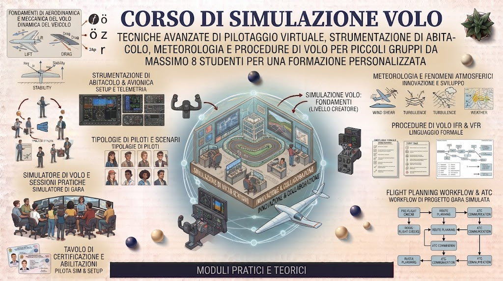 CORSO DI SIMULAZIONE VOLO MASSIMO 8 STUDENTI