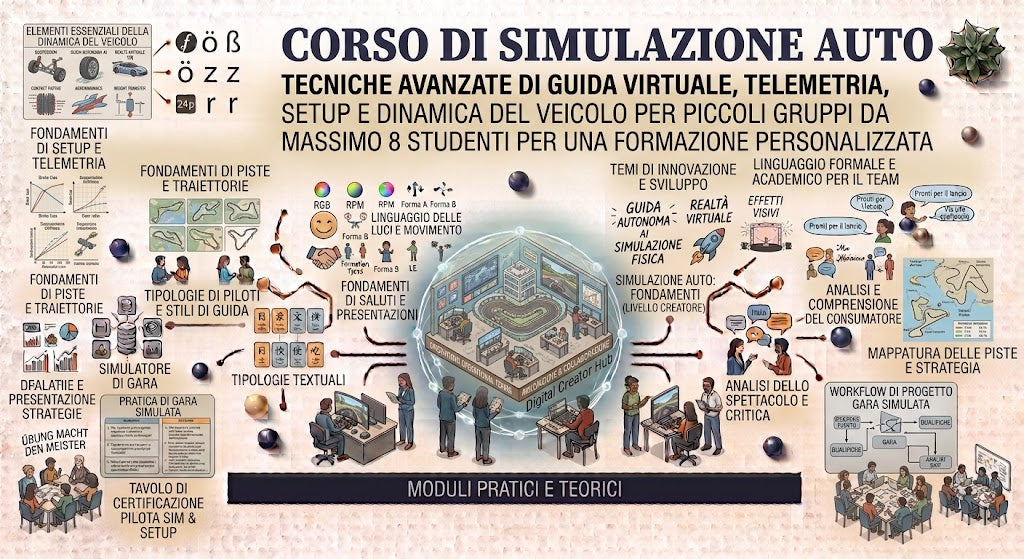 CORSO DI SIMULAZIONE AUTO MASSIMO 8 STUDENTI