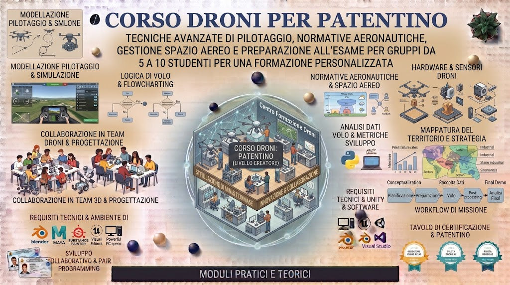 CORSO DRONI PER PATENTINO DA 5 A 10 STUDENTI