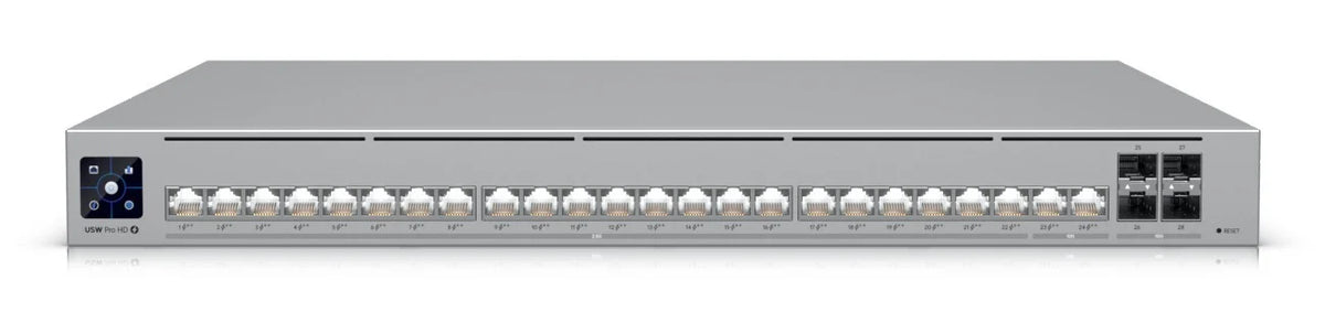 Ubiquiti USW-Pro-HD-24-PoE – Switch UniFi Pro HD 24 PoE Layer 3 con 24 Porte PoE++, 2 Porte 10G e 4 SFP+