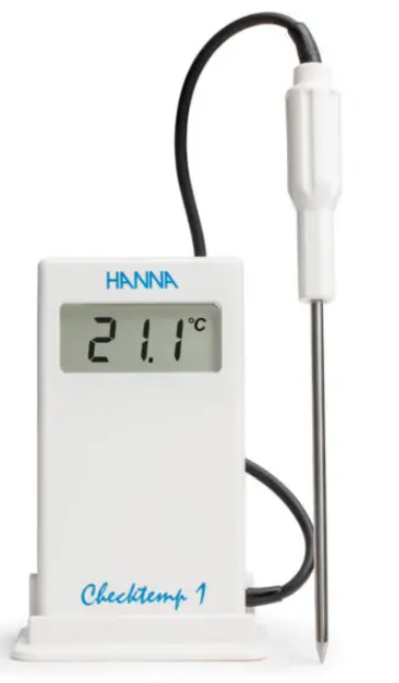 Termometro digitale con sonda flessibile in silicone da 1 m.