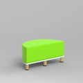 COMPOSIZIONE PER MORBIDO SEMICERCHIO CON PIEDI IN LEGNOCUSCINO COLORE VERDE MELA