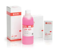 Soluzione tampone pH 4.01 per calibrazione, disponibile in vari formati.