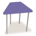 TRAPEZIO C/PIEDI DIA.60 IN ACCIAIO PIANO NOBILITATO SP.25PIANO COLORE BLU BALTICO, GAMBE ACCIAIO COLORE ALLUMINIO, RAGGIO PIANO 44MM, GRADAZIONE 6 H.76CM, CON GOMMINI REGOLABILI