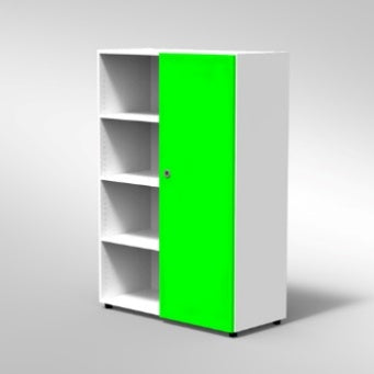 ARMADIO 1 ANTA 1 VANO A GIORNO 6 RIPIANI PIEDI PLASTICA REGOLABILIFRONTALE COLORE BIANCO, STRUTTURA COLORE BIANCO, FONDO STANDARD COL.STRUTTURA, RIPIANI COLORE BIANCO, PIEDINO REGOLABILE