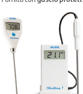 Termometro digitale con sonda in acciaio inox per semisolidi.