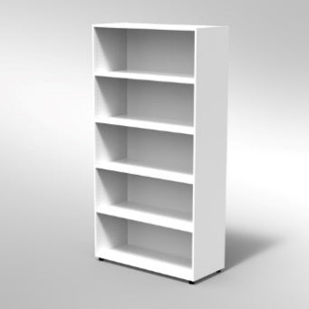 ARMADIO A GIORNO 4 RIPIANI PIEDI PLASTICA REGOLABILISTRUTTURA COLORE BIANCO, FONDO STANDARD COL.STRUTTURA, RIPIANI COLORE BIANCO, PIEDINO REGOLABILE