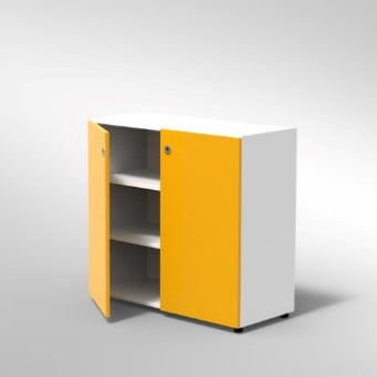 ARMADIO 2 ANTE 2 RIPIANI PIEDI PLASTICA REGOLABILIFRONTALE COLORE BLU BALTICO, STRUTTURA COLORE BIANCO, FONDO STANDARD COL.STRUTTURA, RIPIANI COLORE BIANCO, PIEDINO REGOLABILE