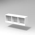 CUBETTO PENSILE MODULO 3 VANI ORIZZONTALE SOSPESOSTRUTTURA COLORE BIANCO, SOSPESO