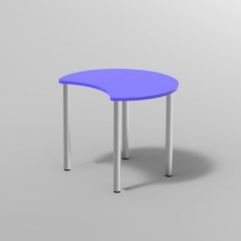 TAVOLO SPICCHIO C/PIEDI DIA.60 IN ACCIAIO PIANO NOBILITATO SP.25PIANO COLORE BIANCO, GAMBE ACCIAIO COLORE ALLUMINIO, RAGGIO PIANO 44MM, GRADAZIONE 4 H.64CM, CON GOMMINI REGOLABILI