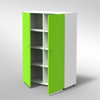 ARMADIO 2 ANTE 6 RIPIANI PIEDI PLASTICA REGOLABILIFRONTALE COLORE BIANCO, STRUTTURA COLORE BIANCO, FONDO STANDARD COL.STRUTTURA, RIPIANI COLORE BIANCO, PIEDINO REGOLABILE