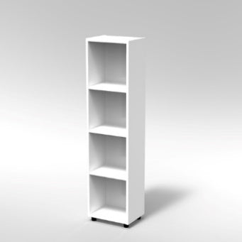 CUBETTO MODULO 4 VANI VERTICALE PIEDI PLASTICA REGOLABILISTRUTTURA COLORE BIANCO, PIEDINO REGOLABILE