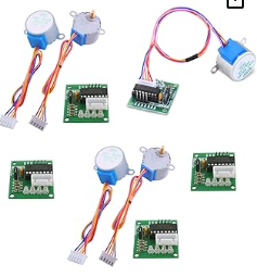 zalati 28BYJ-48 ULN2003 Set 5 pezzi Kit motore passo-passo 5V con scheda modulo di azionamento per motore Arduino 5PZ
