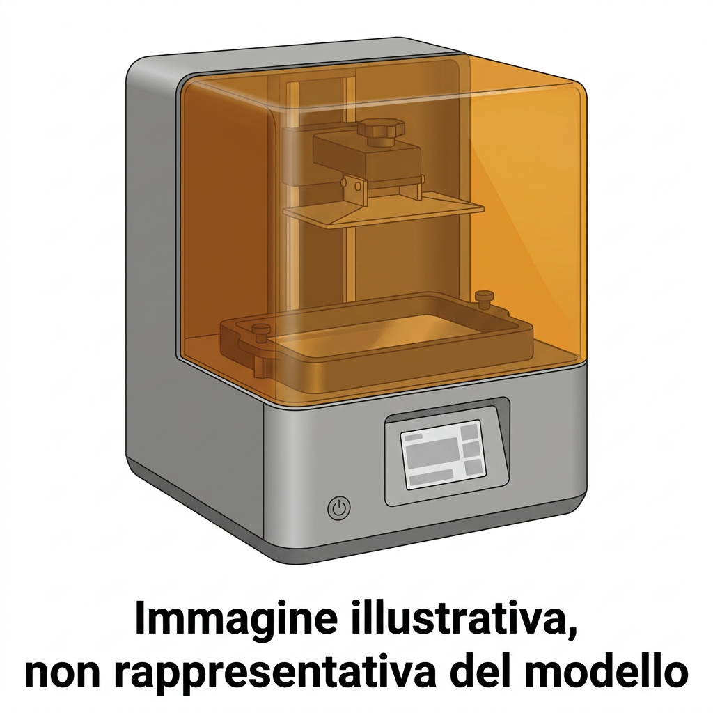 Illustrazione generica di una stampante a resina, non rappresentativa del modello 3DNA-F03