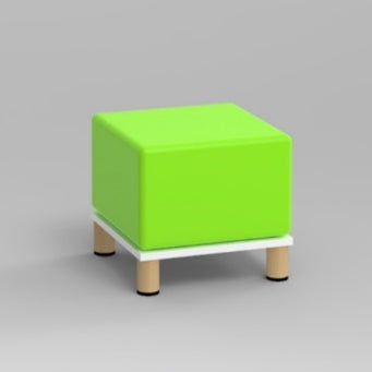 COMPOSIZIONE PER MORBIDO QUADRO CON PIEDI IN LEGNOBASE COLORE BIANCO, CUSCINO COLORE BLU