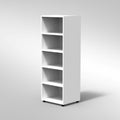 COLONNA A GIORNO 4 RIPIANI PIEDI PLASTICA REGOLABILISTRUTTURA COLORE BIANCO, FONDO STANDARD COL.STRUTTURA, RIPIANI COLORE BIANCO, PIEDINO REGOLABILE