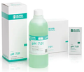 Soluzione tampone pH 7.01 per calibrazione, disponibile in vari formati.