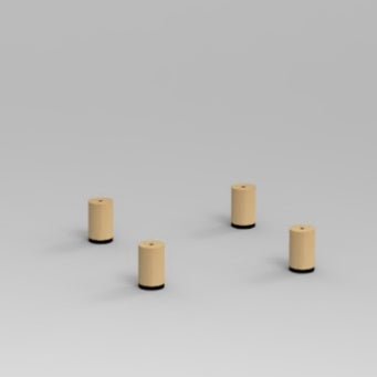 KIT 4 PIEDINI LEGNO PER MORBIDO