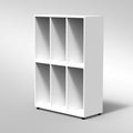 ARMADIO A GIORNO 6 VANI PIEDI PLASTICA REGOLABILISTRUTTURA COLORE BIANCO, FONDO STANDARD COL.STRUTTURA, RIPIANI COLORE BIANCO, PIEDINO REGOLABILE