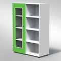 ARMADIO 1 ANTA VETRO 1 VANO A GIORNO 6 RIPIANI PIEDI PLASTICA REGOLABILIFRONTALE COLORE BIANCO, STRUTTURA COLORE BIANCO, FONDO STANDARD COL.STRUTTURA, RIPIANI COLORE BIANCO, PIEDINO REGOLABILE