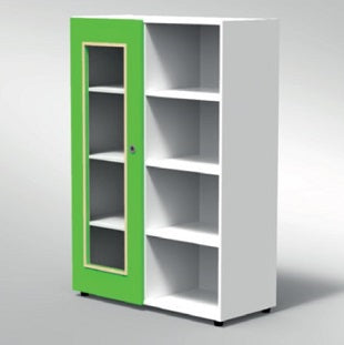 ARMADIO 1 ANTA VETRO 1 VANO A GIORNO 6 RIPIANI PIEDI PLASTICA REGOLABILIFRONTALE COLORE BIANCO, STRUTTURA COLORE BIANCO, FONDO STANDARD COL.STRUTTURA, RIPIANI COLORE BIANCO, PIEDINO REGOLABILE