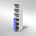 COLONNA 1 ANTA MEDIA 3 VANI A GIORNO PIEDI PLASTICA REGOLABILIFRONTALE COLORE BIANCO, STRUTTURA COLORE BIANCO, FONDO STANDARD COL.STRUTTURA, RIPIANI COLORE BIANCO, PIEDINO REGOLABILE
