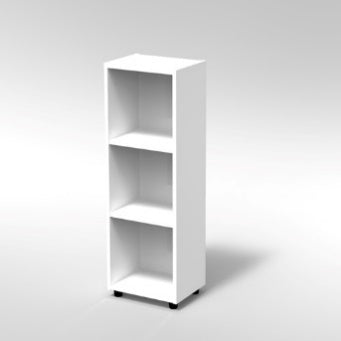 CUBETTO MODULO 3 VANI VERTICALE PIEDI PLASTICA REGOLABILISTRUTTURA COLORE BIANCO, PIEDINO REGOLABILE